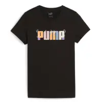 在飛比找momo購物網優惠-【PUMA】上衣 女款 短袖上衣 運動 歐規 黑 67991