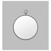 Antique Fob Mirror, Black
