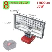 8inch LED Flood Work Light Torch Wireless Lamp USB Fit Milwaukee 18V Battery
