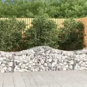 Arched Gabion Baskets 2 pcs 200x50x60/80 cm Galvanised Iron