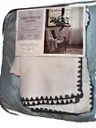Threshold Cream Blue Embroidery Edge Light Filtering 1 Curtain Panel 84" x 54"