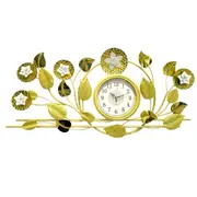 Decorative Abstract Design Metal Round Gold Frame Wall Clock 106*52 cm