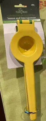 Fox Run 2 In 1 Lemon and Lime Juicer Heavy Duty Metal New on Card FREE USA SHIP