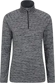 [Mountain Warehouse] Bend & Stretch Womens Midlayer Jacket - Zipped, Long Sleeve Pullover, Wicking Sweatshirt, Warm Ladies Coat - For Travel, Camping, Hiking
