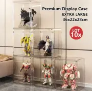 10x Gundam LEGO Diecast Model Hobbies Display Case Boxes Storage transparent