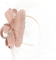 [CLISPEED] Women Fascinator Hat with Mesh Veil Elegant Tea Party Headdress Stylish Headband for Banquets Special Occasions Lightweight Comfortable Hair Accessory