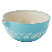 Pioneer Woman Stoneware ~ 11" Mixing Bowl w/Spout ~ MAZIE ~ Blue ~ 4.4 Quart