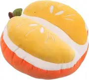 ZUNOXAZ Cute Orange Plush Fruit Pillow Soft and Comfortable Seat Cushion for Adults Unique Decorative Throw Pillow for Sofa Floor Realistic Design for Home Decor