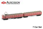 Auscision (VPS-24) Victorian Tait Suburban Passenger Train 7 Car Set - HO Scale