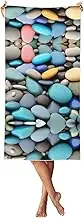 YANYU Colored Pebbles Print Bathroom Towels Beach Towel Oversized for Adults Quick Dry Lightweight for Summer