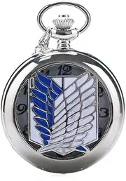 [PIDAK] Chain/Necklace Watch of the Legion of Exploration Colour Silver - Diameter 5 cm Chain 65 cm Silver/Black XL, Silver/black, XL
