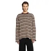 [SONG FOR THE MUTE] Crew Neck Pullover Brown