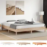 Bed Frame Slatted Mattress Base Bed Base Bedstead Bedroom Solid Wood Pine vidaXL