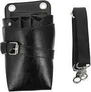 HONITANO Hair Scissor Holder Waist Pouch Durable PU Leather Barber Shears Organizer for Hairdressers Combs and Tools Belt for Convenient Carrying