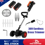 Electric Cordless Grass String Trimmer Lawn Cutter Brush Mower Whipper Snipper