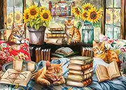 [Ceaco] Tom Wood - Book Lovers Live Here - 1000 Piece Jigsaw Puzzle for Adults - Challenging Puzzle Perfect for Game Nights - Finished Size is 26.5 x 19