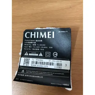 CHIMEI 奇美 LED液晶顯示器 TL-40A300 燈條 電視燈條 LED燈條 拆機良品