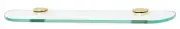 Alno A8950-24-PB Euro Bath 24" Glass Shelf w/Brackets Polished Brass