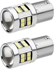 Fuitke 1156 P21w Ba15s Led Bulb, 6000K Bright White Light 6W 12V-24V DC10-30V for Backup Reverse Lights Stop Drl Parking Lights Turn Signal Light Rv Lights Rear Fog Lamp Position Bulbs (2 Pack)
