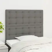 Dark Grey Fabric Headboard Set 80 cm Twin Size Bedroom Home Decor