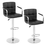 BestOffice Modern Bar Stool Set of 2 Barstools Armrest Height Adjustable Coun...