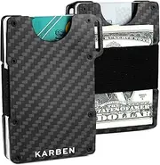 [KARBEN] Carbon Fiber Wallet with NFC Anti-Theft RFID Wallet for Men and Women | 12 Card Slots Minimalist Slim Wallet | Protective Carbon Fiber Money Clip Wallet | Strong Wallet Carbon Fiber Material