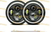 Pair 7" LED Headlight DRL Hi/Lo Beam Fit For Suzuki Samurai SJ410 SJ413