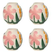 4x Urban Dahlia Floral Bud Flower Vase Colourful 7cm Decorative Home Decor