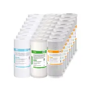 3-Stage 10"x4.5" Big Blue GAC CTO Sediment Carbon Block Water Filter Cartridges