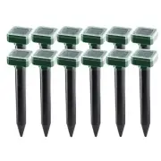 12 Packs Outdoor Solar Ultrasonic Vibration Repeller Snake Repeller Mole7410