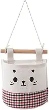 JSEIAJB Lanyard Space Saving Cotton Linen Wall Storage Bag Storage Bag Container Storage Bag(White-Prawn onion4)