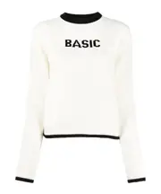 Basic patterned-jacquard jumper XXS,S,XL,XS,L,M white/black