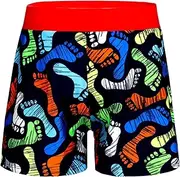 [Miaeowve] Kids Girls Printed Swim Trunks Quick Dry High Elastic Waist Loose Booty Shorts Athletic Pants