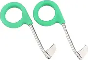 VANZACK 2pcs Ring Cutter Barking Cutter Pruning Tree Pruner Fruit Cutter Jujube Peach Tree Cutter Slitting Ring Tools Paring Grapes Gardening Tools Grape Girdling Slicer Tool Steel Green