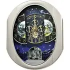 NEW Rhythm Peaceful Cosmos II - Magic Motion Clock Musical Clock (4MH408WU19)