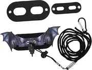 VILLFUL 1 Set Pet Leash Bearded Dragon Leash Rope Pet Hauling Rope Iguana Harness Ventilation Bearded Dragon Cage Accessory Harness Reptile Cloth Black