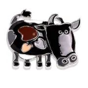Unisex Lovely Cow Cattle Decoration Jewelry Gift Black