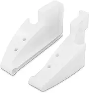 [Dekarox] Set of 2 Right & Left Brackets Compatible with Liebherr 7433698 & 9193353 Plastic White for Fridge Bottle Compartment Suitable for Many Liebherr Models