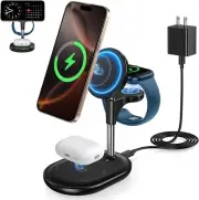 Wireless Charging Station for MagSafe Charger, 15W Fast Qi-Certified Magnetic