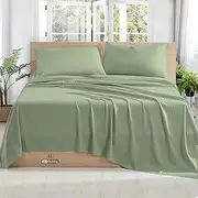 Queen Size Egyptian Cotton Bed Sheets Luxury 800 TC Sheet Set Teal Solid Sateen Weave for Soft & Silky Feel Long Staple Cotton Fit Upto 16 Inch Deep Pocket