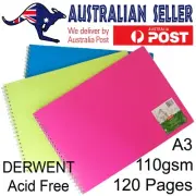 A3 Derwent Sketch Pad Artist Visual Art Diary Acid Free Paper 110gsm 120 pages