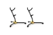 2PK Hercules Musical Instrument Stand Holder for Alto Tenor Saxophone w Bag BLK