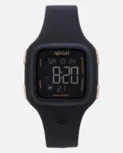 Rip Curl Women's Candy 2 Digital Silicone Surf 34mm Watch in Black/Rose Gold