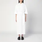 [P.A.R.O.S.H.] White Chemise Dress In Cotton L White