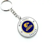 [West Coast Eagles] AFL Footy Round Logo Metal Keyring