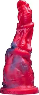 Realistic Zombie Dildo for Women Unleash Your Dark Desires Big Dildo with Strong Suction Cup, Huge Monster Liquid Silicone Plug Prostate Massager for Hands-Free Play（Red） (M)