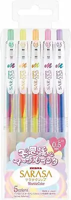 ZEBRA Sarasa Clip 0.5mm Gel ballpoint pen /MARBLE COLOR /5color set /JJ75-5C-MB