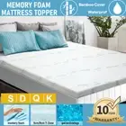 Memory Foam Mattress Topper Bamboo Cover 5/8CM Underlay Mat Single/Queen/King/D