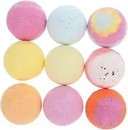 NOLITOY Natural Spa Bath Kit 9 Exfoliating Salt Balls Essential Oils Wildflowers Bath Products for Relaxing Baths