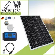 250W 12V/18V Solar Panel Controller Charger Kit Caravan Boat Battery Charging AU